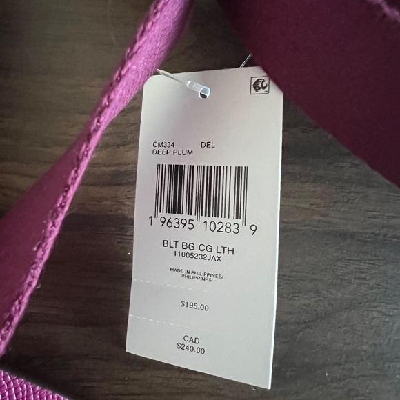 COACH Belt Bag in Crossgrain Leather, DEEP Plum - Picture 5 of 14